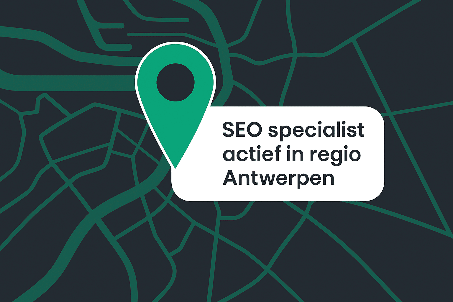 Lokale SEO specialist in Antwerpen op de kaart weergegeven